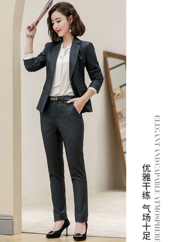 太原时尚气质灰色女士西装