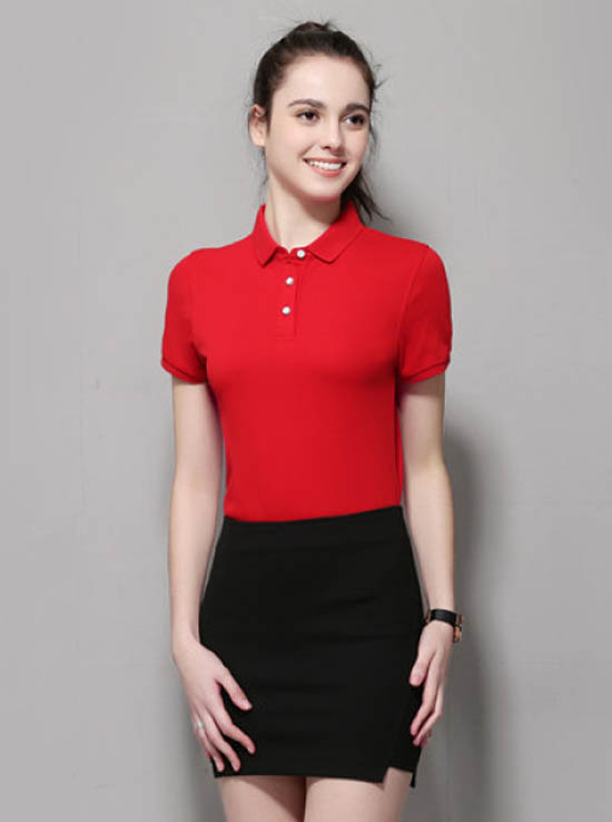 女短袖polo衫